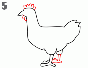 como-dibujar-una-gallina-facil-para-niños