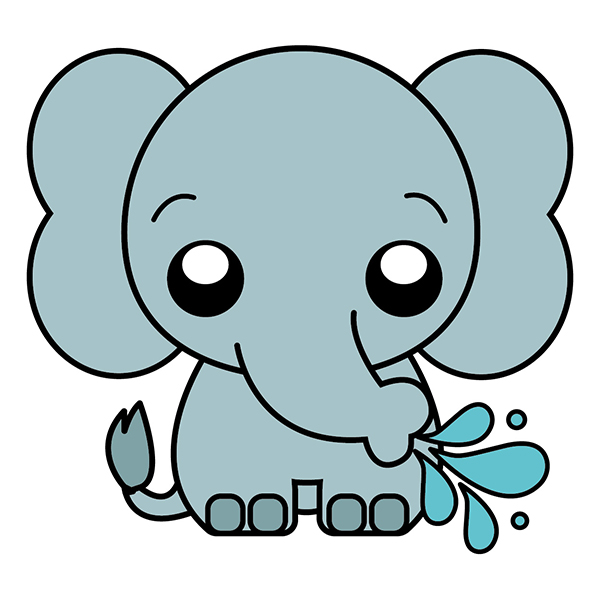Como Dibujar Un Elefante Kawaii Comodibujar Club