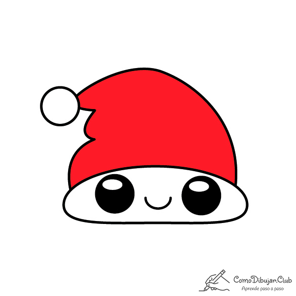 Cómo dibujar un Gorro de Navidad Kawaii ✍ 