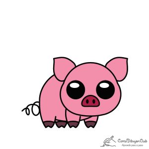Cómo dibujar un Cerdo Kawaii ✍ 