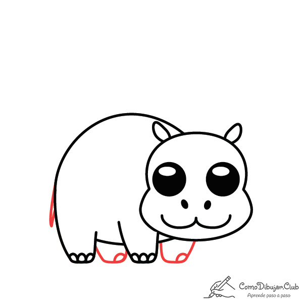 Como Dibujar Un Hipopotamo Kawaii Comodibujar Club