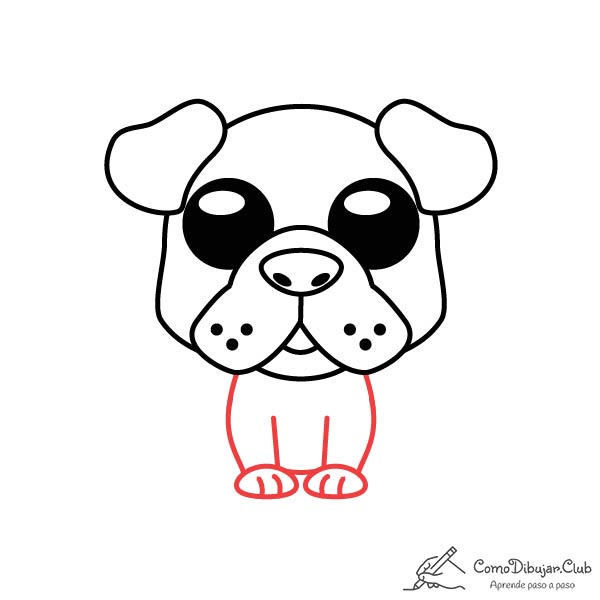 dibujar-Bulldog-Francés-kawaii-paso-a-paso