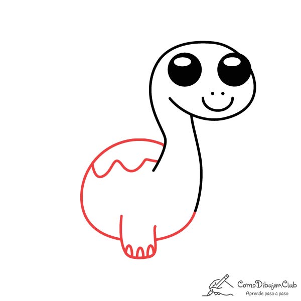dibujar-Diplodocus-kawaii-paso-a-paso