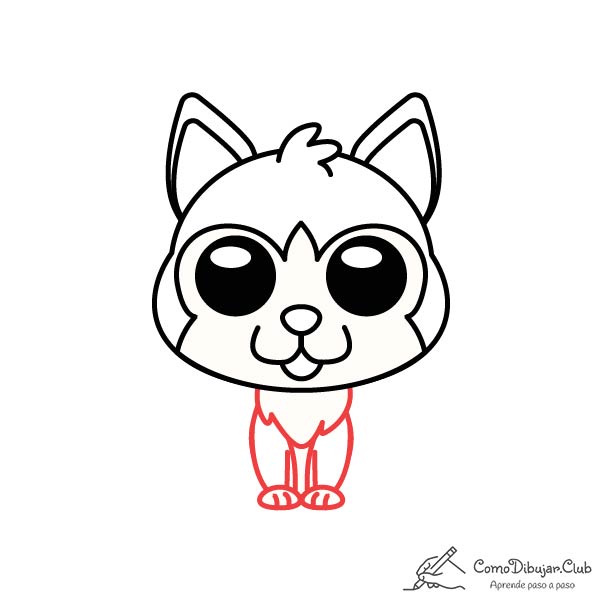 dibujar-Husky-kawaii-paso-a-paso