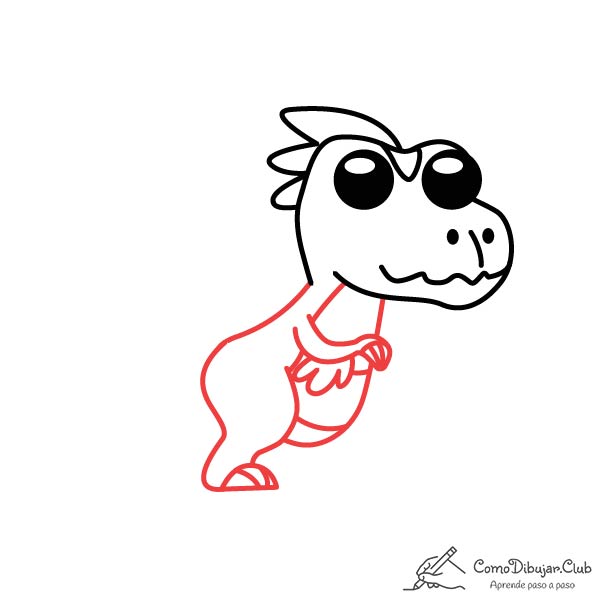 dibujar-Velociraptor-kawaii-paso-a-paso