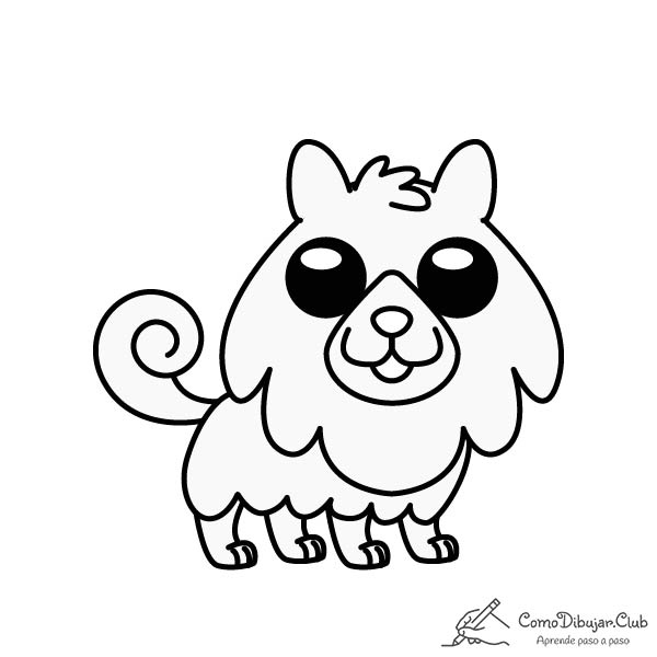 Pomerania-kawaii-colorear-imprimir-dibujo