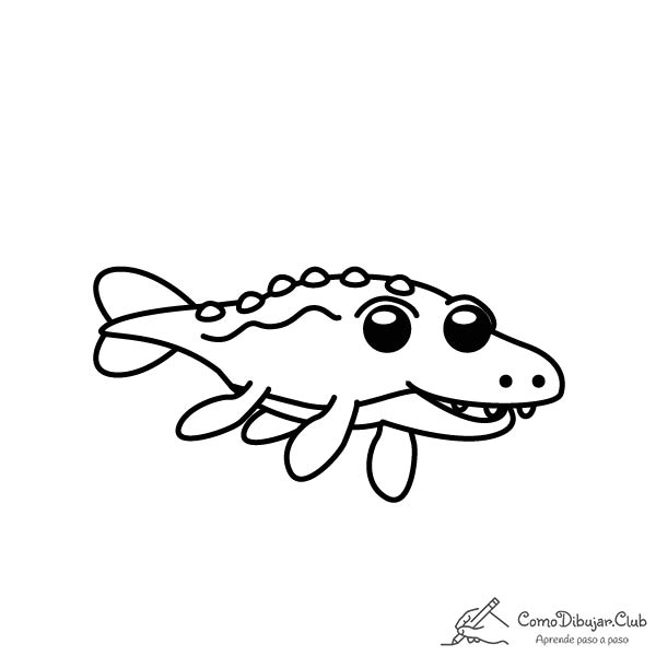 Mosasaurio-kawaii-colorear-imprimir-dibujo