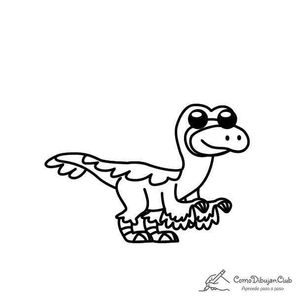 Ornitomimo-kawaii-colorear-imprimir-dibujo
