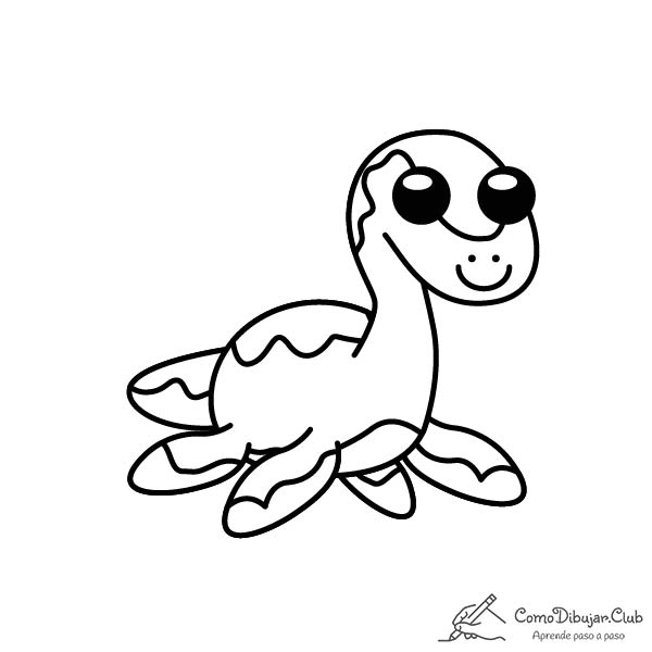 Plesiosaurio-kawaii-colorear-imprimir-dibujo