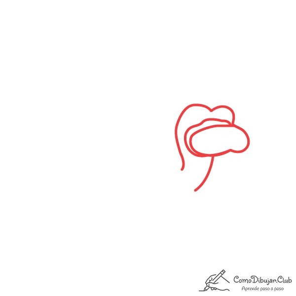 dibujar-cabeza-Ornitomimo-kawaii