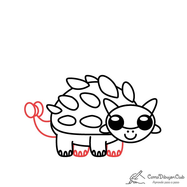 dibujo-Anquilosaurio-kawaii-bebe