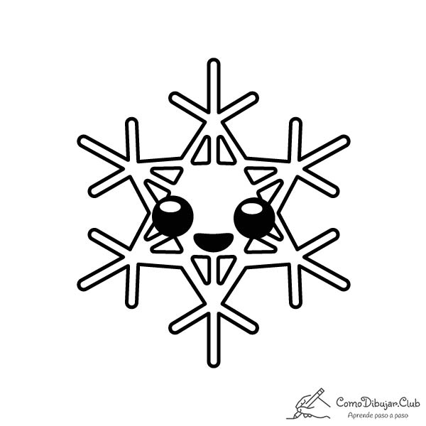 Copo-de-nieve-kawaii-colorear-imprimir-dibujo