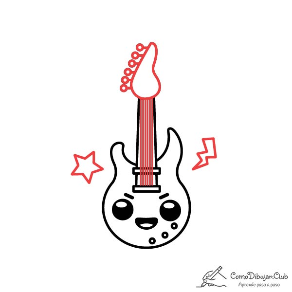 Guitarra-eléctrica-kawaii-chibi