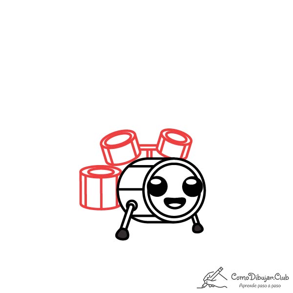 dibujar-Batería-kawaii-paso-a-paso