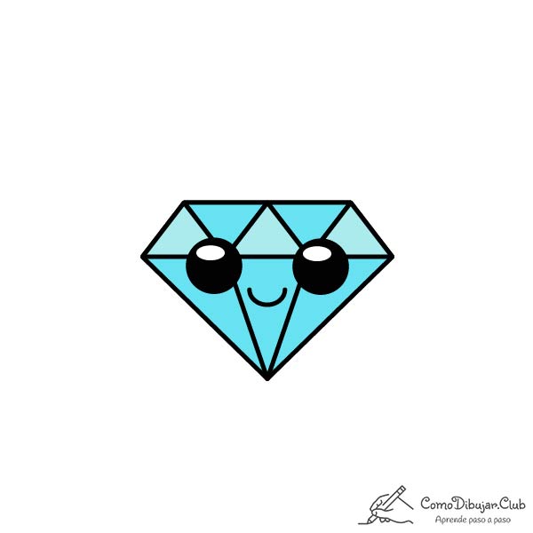  Cómo dibujar un Diamante Kawaii ✍