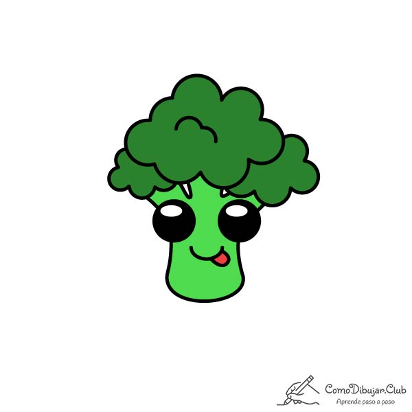  Cómo dibujar un Brócoli Kawaii ✍