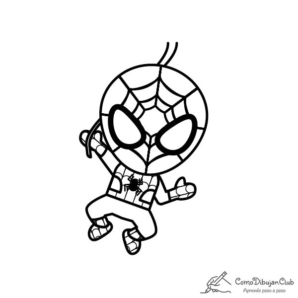 Spiderman-kawaii-colorear-imprimir-dibujo
