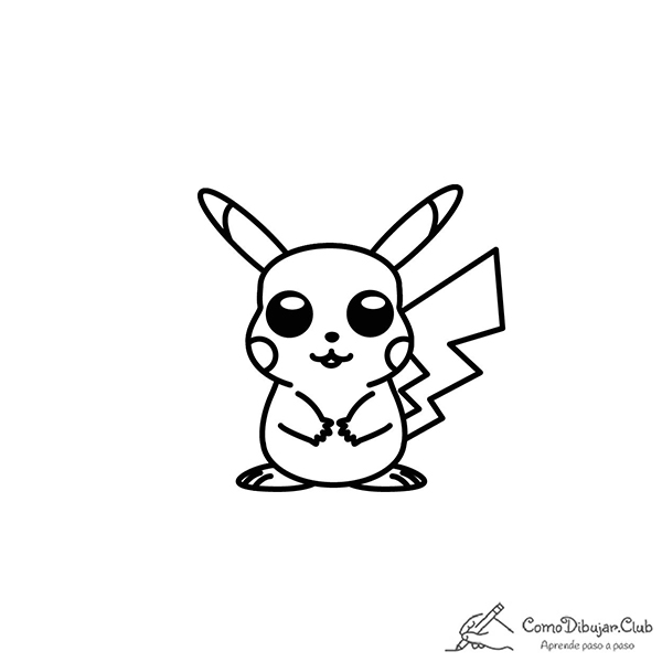 Pikachu-kawaii-colorear-imprimir-dibujo